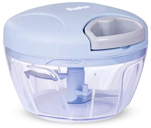 Suplox Manual kitchen food processor, Hand String pull, Onion chopper, onion slicer, garlic mincer, salad chopper, veggie chopper, vegetable chopper, food chopper, easy hand pull string mincer.
