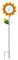 Thermomètre d'extérieur pour terrasse, thermomètre de jardin avec piquet de terre, thermomètre solaire de jardin, thermomètre décoratif pour extérieur, tournesol en métal, thermomètre pour pelouse,