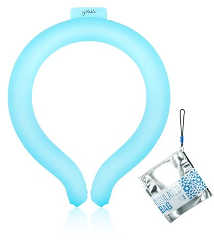 Neck Cooling Tube with Insulated Bag, Reusable Neck Coolers Wearable Body Cooling Products for Hot Weather in Summer