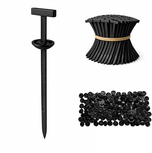 150Pack Nylon Universal Cable Tie Buckle, Zipper Clips for Cars, T Style Zip Ties Button Fixion Tools, Automotive Plastic Rivet Push Pin, Auto Body Parts Trim, Bumper Retainer Fender Liner Door Panel