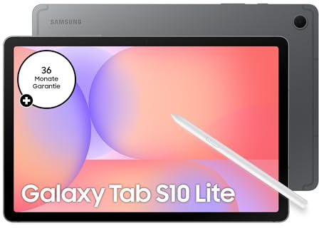 Samsung Galaxy Tab S10 Lite AI Tablet, Android Tablet, 8 GB RAM, 256 GB Speicher, 27,7 cm/10,9 Display mit 90 Hz, Inkl. S Pen, Wi-Fi, Grey, 3 Jahre Herstellergarantie [Exklusiv auf Amazon]