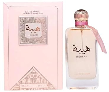 Heibah Eau de Parfum, Elegant Pink Bottle with Arabic Calligraphy, Luxury Fragrance 100ml. U.A.E for Her