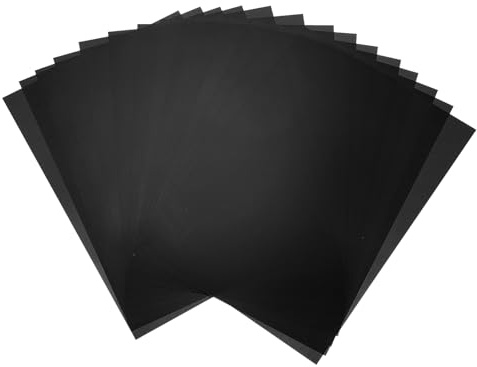 QUARKZMAN 14 st färgglada plastfolie, A4 transparent film bärnstensfärgad gel färgkorrigeringsfilter, vattentätt ljusfilter 11,7 x 8,3 tum ark för gör-det-själv-hantverk, LED-belysning (svart)