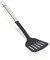 Leifheit Pfannenwender NylonSterling-Serie, Küchenhelfer aus rostfreiem Edelstahl und hitzebeständigem Nylon zum Kochen ohne Kratzer, Bratenwender mit ovalem Griff und praktischer Aufhängeöse, silber