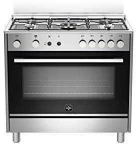 LaGermania Cucina a Gas con Forno a Gas Ventilato, 5 Fuochi, 90x60 cm