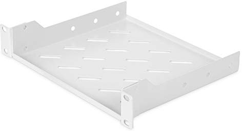DIGITUS Étagère - 1U - 10 pouces (254 mm) - Pour armoire réseau - 200 mm de profondeur - Tôle d'acier perforée - Gris