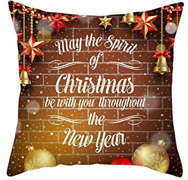 CEVAN Leinen Kissenbezüge Zum Bedrucken Kissenhülle Nackenrolle Rotes Gold Kissenbezüge Natur Rechteckig Kissenhülle Pad Englischer Satz Der Roten Wand Kissenbezüge Sofa Dekor 40x40 cm