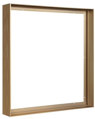 FOLKOR Flytande metallram för canvasmålningar 50 x 61 cm, flytande ram, modern svävande ram för porträtt, landskap, vardagsrum, sovrum, kontor, väggdekoration (brons)
