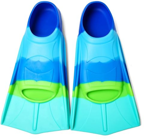 Azuunye Kinder Schwimmflossen,Kurze Flossen 100% Silikon Schwimmflossen für Training und Lap Schwimmen für Kinder Erwachsene XS