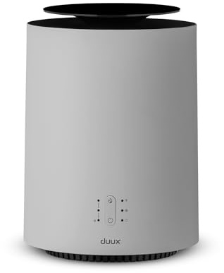 DUUX Threesixty 2 Electric Heater, Smart Heater, Light Grey, Multi-Direction Fan Ceramic Heater, 1800W Energy Efficient Heater, Overheat & Tip Over Protection, 30m² Rooms, Alexa & Google Assistant