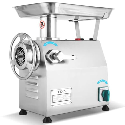 Elektrisk köttkvarn, köttkvarn i rostfritt stål, korvfyllningsmaskin, multifunktionell matkvarn, avtagbar maskin för kött- och grönsaksfyllning