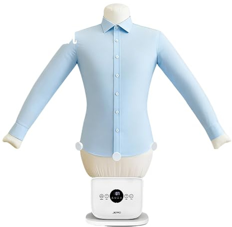 ShaiVrissian Automatic Shirt Dryer and Ironer,3 in 1 Drying and Ironing Dryer,Hot Air Tension Technology,Timer 0-60 Min,Intuitive Touchscreen,for Shirts,Blouses,and Trousers B