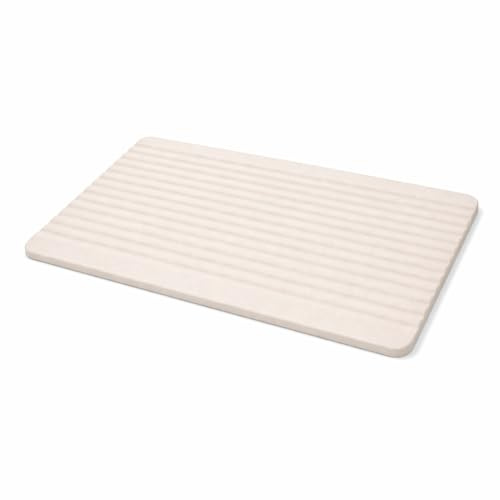 Acomoda Textil – Alfombra de Baño de Piedra Diatomita 40x60 cm. Tapete Antideslizante de Secado Rápido y Alta Absorción Práctico, Higiénico y Funcional para Hogar. (Duna)