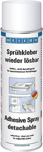WEICON Sprühkleber wieder lösbar 500 ml, Non Permanent für Plotter, Schneidmatten, Siebdruck & Schablonen, transparent