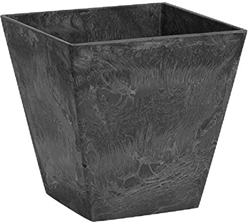 Novelty 35108 Artstone Ella Square Planter, 10-Inch, Black