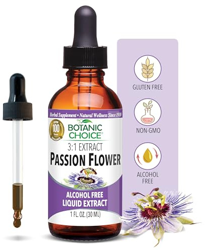 Botanic Choice Passion Flower Liquid Extract - Alcohol-Free Herbal Supplement, Traditional Support for Relaxation - 1 Fl. Oz