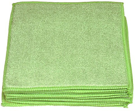 Sonty 10 Stück Schwammtücher XL, Spültücher Microfaser 23 x 23 cm (grün)