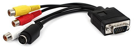 N/A VGA SVGA a S-Video 3RCA TV AV Convertitore Cavo Adattatore 18cm 7