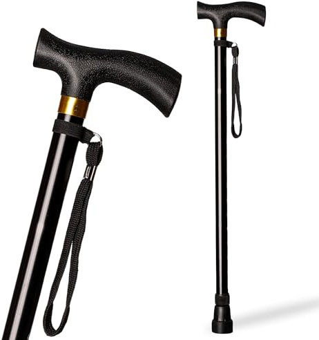 Ausziehbare Aluminiumknauf Stöcke, Schlag Stock, Farbe Schwarz, verstellbar 74 - 95 cm, weiche Handhabung