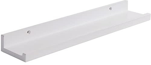 IBUYKE Wandregal in U-Form, 30/45/60/90 cm Schweberegal Vintage-Stil Hängeregal Büroregal für Dekos, Wohnzimmer, Schlafzimmer und Bür White RF-GB544W