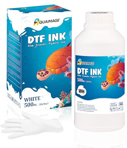 500 ml Premium DTF White Ink, DTF Transfer White Ink for PET Film, Refill Ink for Printheads L1800,ET-8550, XP-15000, XP600, I3200, Heat Transfer Printing Direct to Film(500ml 16.9oz)