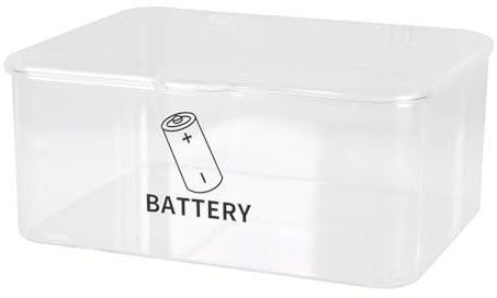 Gzsekken Plastics acrylic Hard Battery Storage Container Organizer Box with Tester Safe Carrying Battery Case Holder for storing AA/AAA/C/D/9V batteries(Batteries are Not Included) Clear
