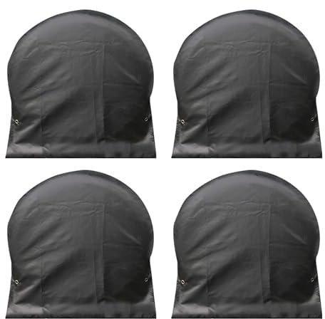 Set di 4 coperture per pneumatici da esterni, impermeabili, anti-UV, per neve, sole, pioggia, per camper, roulotte, camion, rimorchi, camper (adatti per pneumatici da 30-32 pollici)