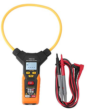 Pince Ampèremétrique Flexible, Multimètre de Courant Alternatif 3000 A, Facile à Utiliser, écran LCD, Rétroéclairage, Lampe de Poche, Maintien des Données, Indication de Batterie