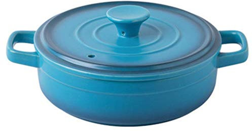Olla de cerámica, olla de cerámica, olla pequeña de gres, olla redonda con tapa, olla de olla, horno holandés
