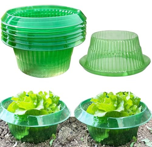 BOBISHE 10 Pezzi Collari Anti-Lumache per Orto con Bordo 45° - Anelli Protezione Piante da Insalata, Pomodori e Cavoli, Materiale Resistente UV/Antipioggia, Senza Chimici e Riutilizzabile, Ø24cm