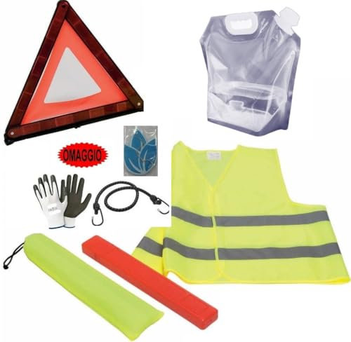 Compatible con Mercedes A 180 d Automatic Business Kit SOS Fuel/Gasolina/Combustible Tanque + Triágulo+Chaleco + Funda Cofre/Maletero homologado para vehículos de carretera Auto-Moto-Caravana