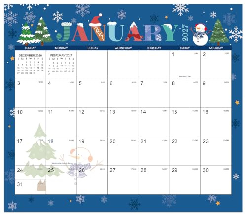 2026-2027 Magnetic Calendar - Magnetic Calendar for Refrigerator from Jul.2026 - Dec.2027, 11.2x13'', 2026-2027 Calendars 18 Months, Tear-off Pad, Large Blocks, Perfect for Refrigerator - Festival Theme