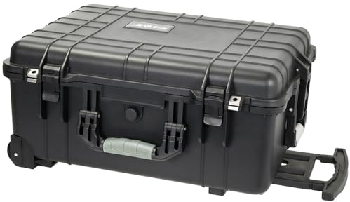 HMF Outdoor-Trolley, ODK400, Fotokoffer mit Rasterschaumstoff | 58,5 x 45 x 27,5 cm | Schwarz