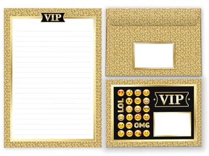 Brevpappersset brevblock med kuvert för barn pojkar flickor vip barnmotiv pojkar brevblock (lock A5 med 25 ark + 15 kuvert)