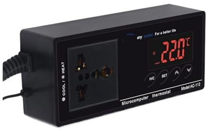 Mikrodator termostat vattentät digital temperaturregulator AC-112 för reptilsensor akvarium