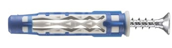 ELEMATIC BLUEFIX SCATOLA 50PZ TASSELLO NYLON CARTONGESSO 8x50MM BIMATERIALE RINFORZATO VITE SVASATA PIANA 5x65MM SPESSORE FISSABILE 10MM FISSAGGIO ANTISISMICO CEMENTO CALCESTRUZZO MATTONE