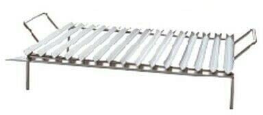 GRIGLIA BISTECCHIERA SCOLA GRASSO ACCAIO INOX GRATICOLA BARBECUE FORNELLO BBQ FORNACELLA BRACE (40 X 50 CM)