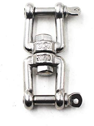 Flomore (1 Pièces) M10 Double Anse pivotante en Acier Inoxydable 304