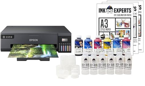 Ink Experts Dye Sublimation A3 Printer Bundle - Windows Compatible with Epson ET18100 inc. Printer and Inktec Sublinova Inks