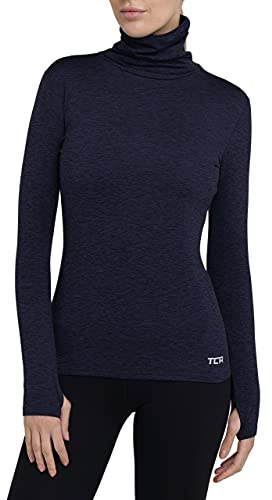 TCA Warm-Up da Donna Maglia a Collo Alto da Corsa Termica a Maniche Lunghe - Blu Scuro, L