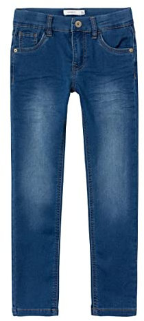 NAME IT Jungen Nkmtheo Xslim Swe Jeans 3113-th Noos Hose, Medium Blue Denim, 140 EU