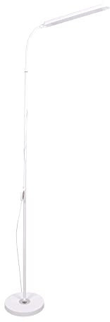 Bel Air Home - LED-Stehlampe 8W Office Serie | 3 Lichttemperaturen 3000K/4000K/6500K | Dimmbar | Höhenverstellbar 145-190cm | Modernes Design | USB-Stecker (Weiß)
