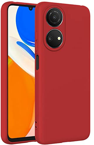 TBOC Funda para Móvil Compatible con Honor X7 [6.74 Pulgadas] - Carcasa Rígida [Roja] Silicona Líquida [Tacto Suave] Forro Interior de Microfibra [Protege la Cámara] [No Compatible con Honor 7X]