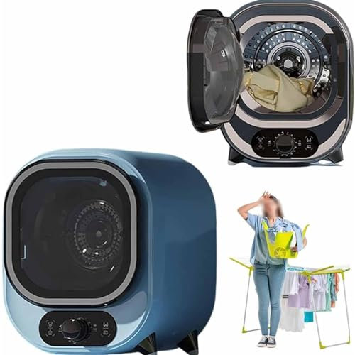 URJWAN Mini Centrifugadora, Capacidad De Carga De 0,8 Kg, Secadora PequeñA, Secadora De Condensador PortáTil, Secadora Ventilada De 5 Kg De Capacidad, para Ropa PequeñA,C-220V
