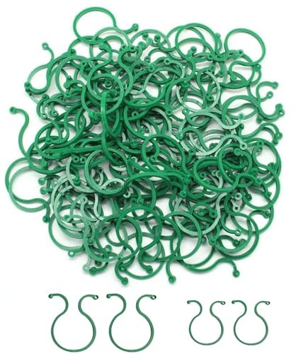 FAINCA 100 Stück Pflanzenclips, Zwei Größen Plastik Pflanzenklammern, Pflanzenstützclip, Garten Pflanze Rankhilfe, Pflanzenclips für Kletterpflanzen, für Tomaten, Gurken und Andere Rankpflanzen
