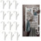 12 Pcs Crochet Radiateur Rond, Crochet à serviettes Blanc, Accroche Serviette Salle de Bain,Verwendet für Tous Les Radiateurs Standards,Radiateur Seche Serviette,Amovibles