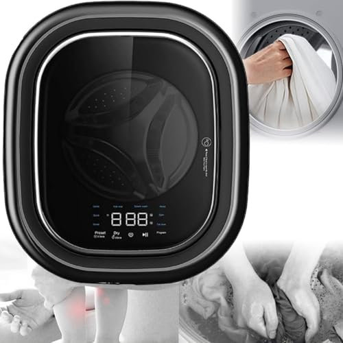 YANDDEA Wall-mounted Mini Drum Washing Machines, 3kg Capacity Front Load Washing Machine, Full-Automatic Washing Machine and Spin Dryer, for Travel Apartments Dorms Socks Underwear