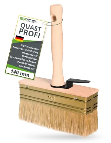ToolSpace Pennello 140 mm Pennellessa Grande con Setola Naturale con Manico Legno per la Pittura Muro Pareti Plafone - per Vernice Interne Facciate Acrilica - per Parete Calce per Decorare