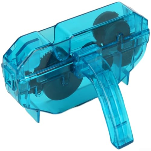 Honseadek Herramienta de limpieza de cadena de bicicleta para bicicleta de carretera y montaña, dispositivo de mantenimiento con múltiples cepillos giratorios, cuerpo transparente para monitoreo