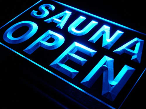 Enseigne Lumineuse i241-b SAUNA OPEN Massage Shop Display Neon Light Sign